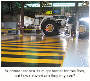 A resin floor in a mining facility like this one would require supreme test results to be selected with confidence.