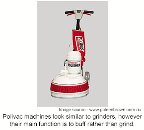 A Polivac, which is not the right machine to prepare concrete.